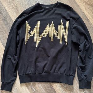 Balmain small Sweatershirt in Black with Gold Logo